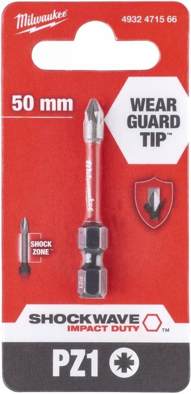 Біта Milwaukee Shockwave, PZ1х50мм (4932471566)фото2