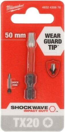 Бита Milwaukee Shockwave, Torx T20х50мм (4932430876) фото 2