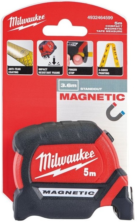 Рулетка Milwaukee Premium, 5м, 27мм (4932464599) фото 