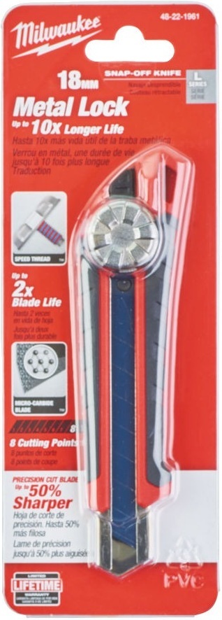 Нож строительный сегментированный Milwaukee Heavy Duty, 18мм (48221961) фото 6