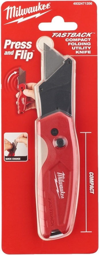 Нож строительный трапецевидный складной Milwaukee Compact Fastback, 18мм (4932471356) фото 3