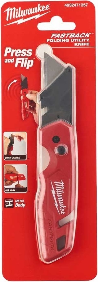 Нож строительный трапецевидный складной Milwaukee Fastback, 18мм (4932471357) фото 4