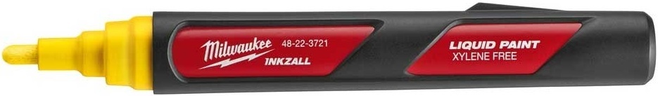 Маркер Milwaukee InkZAll LP, водостойкий, ультрафиолетовый, желтый (48223721) фото 