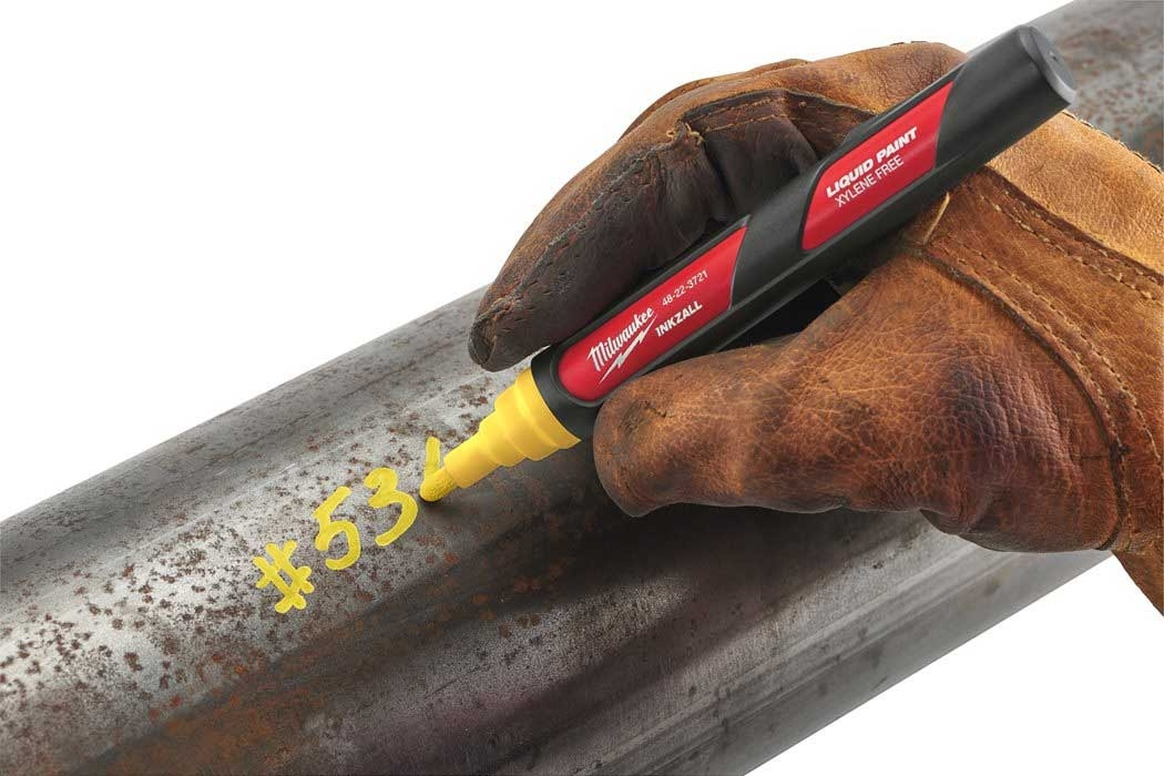 Маркер Milwaukee InkZAll LP, водостойкий, ультрафиолетовый, желтый (48223721) фото 