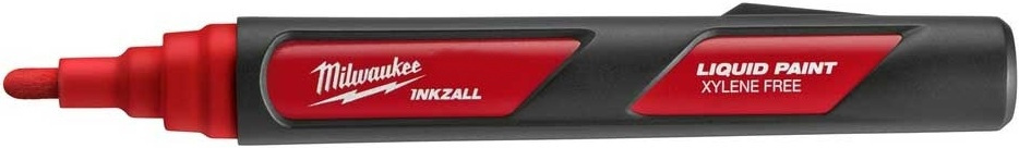 Маркер Milwaukee InkZAll LP, водостійкий, ультрафіолетовий, червоний (4932492143)фото