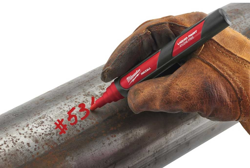 Маркер Milwaukee InkZAll LP, водостійкий, ультрафіолетовий, червоний (4932492143)фото