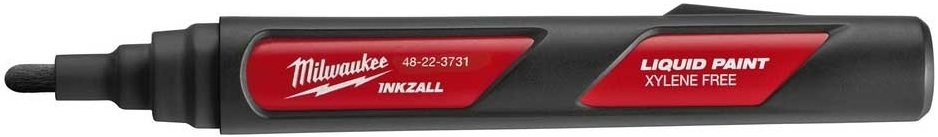 Маркер Milwaukee InkZAll LP, водостойкий, ультрафиолетовый, черный (48223731) фото 