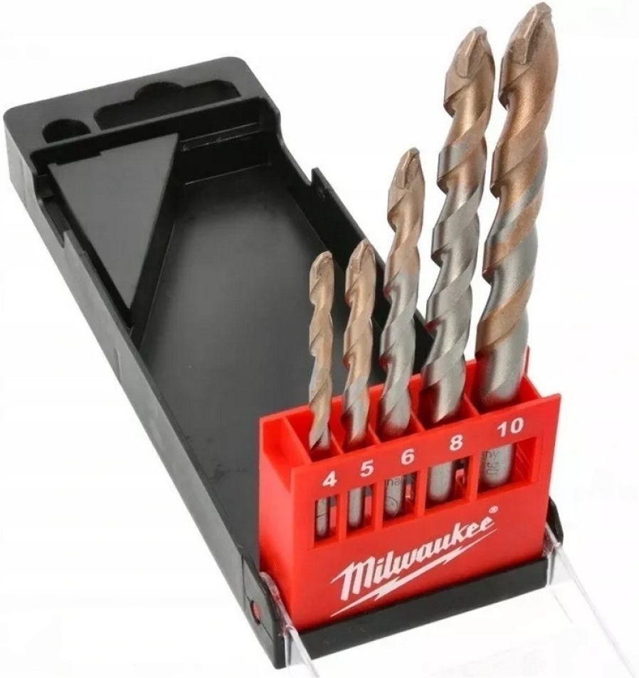 Набор сверл по бетону Milwaukee, 4-10мм, 5шт (4932480157) фото 2