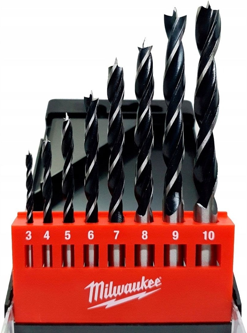 Набор сверл по дереву Milwaukee, 4-10мм, 8шт (4932352466) фото 2