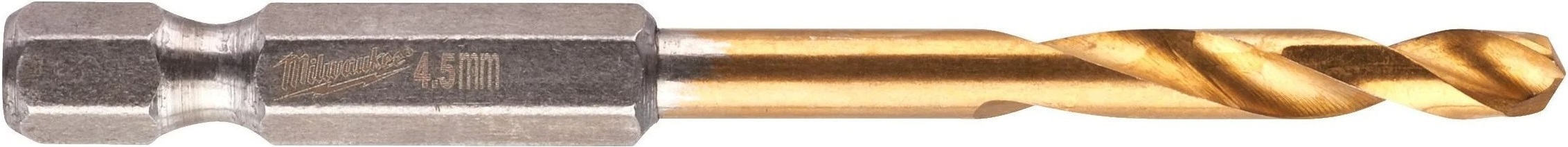 Свердло по металу Milwaukee RedHEX HSS-G TiN, 4.5х29х76мм (48894710)фото2