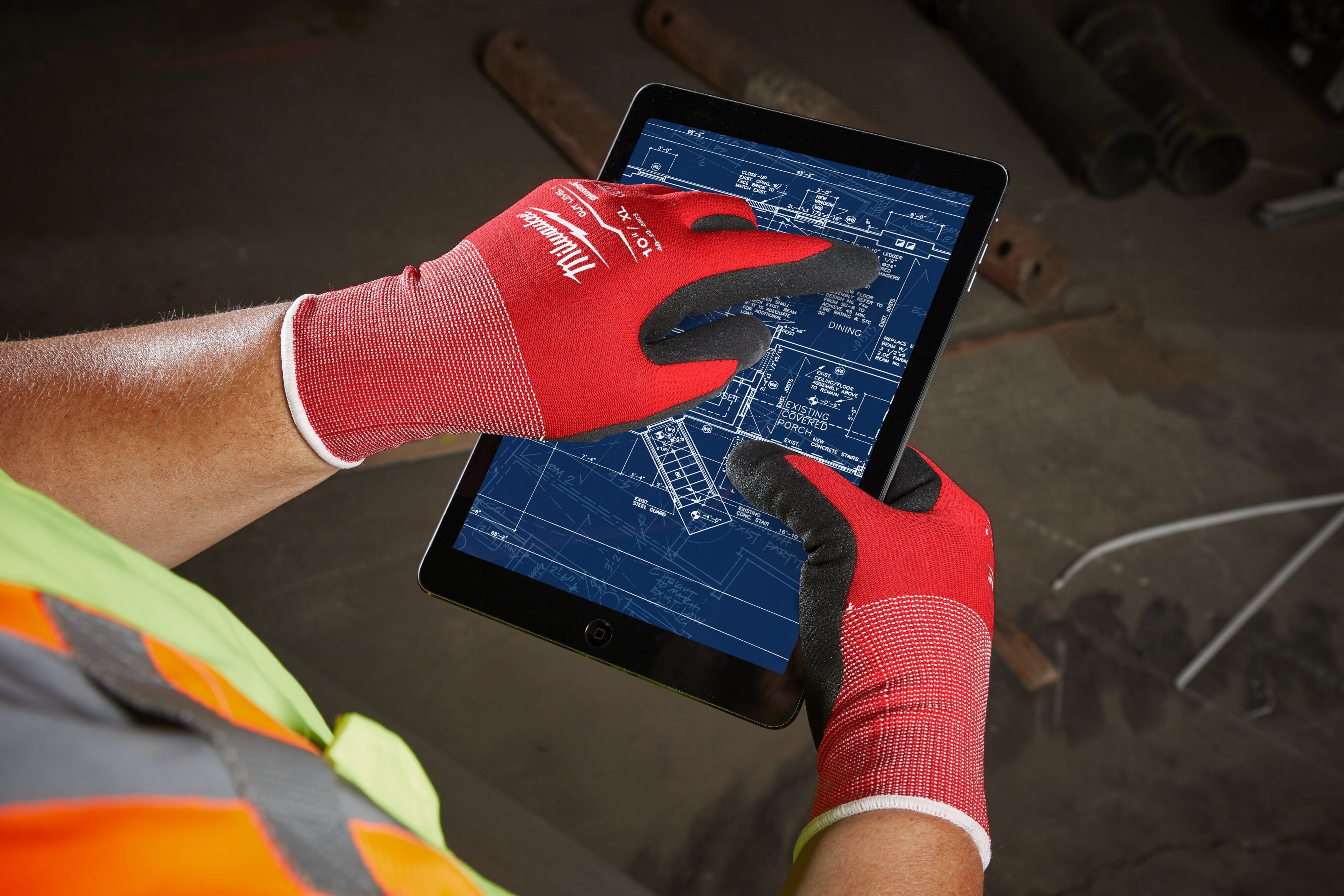 Перчатки рабочие Milwaukee, р.10, красно-черные (4932471418) фото 4