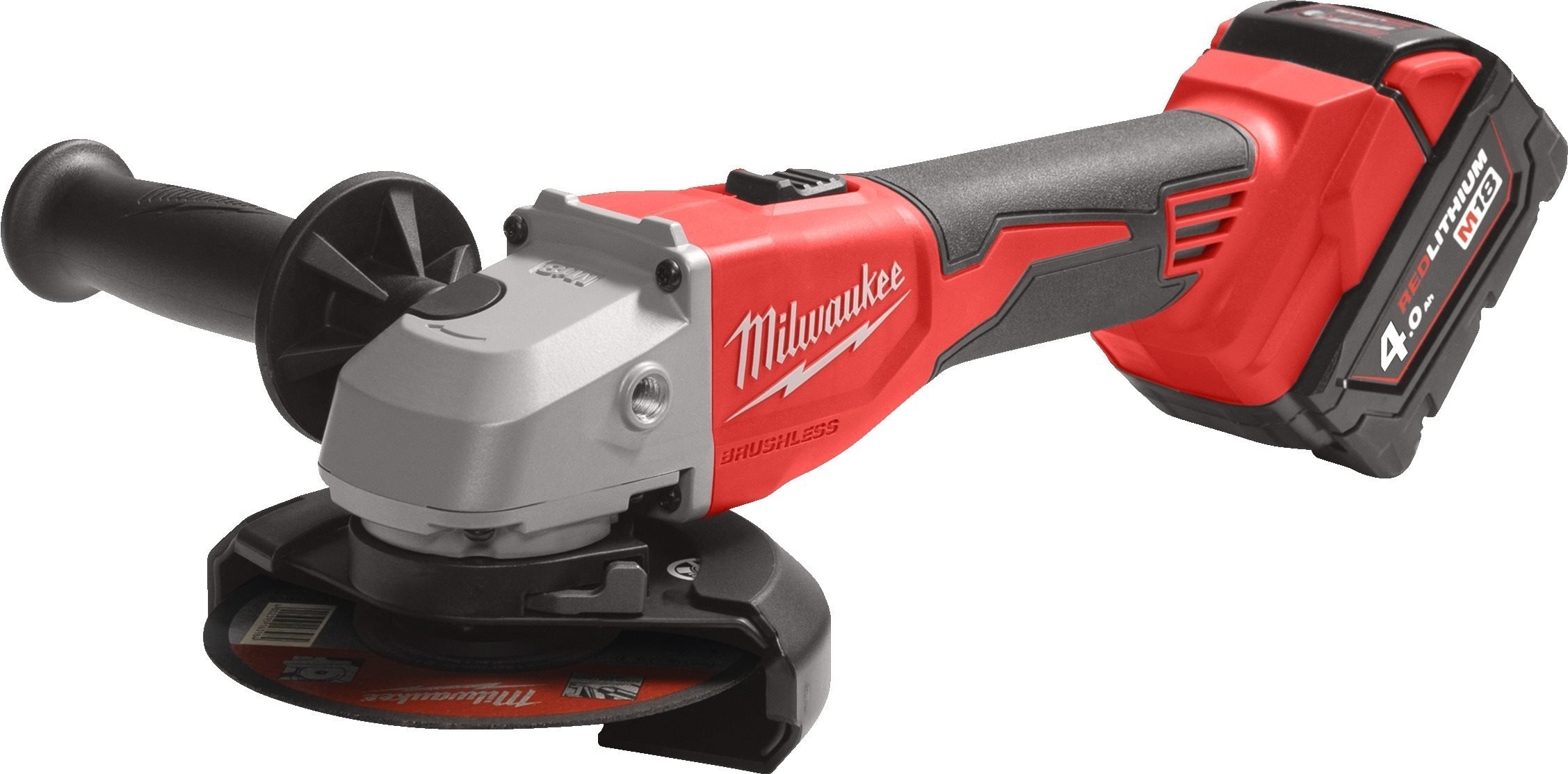 Шліфмашина кутова акумуляторна Milwaukee M18 BLSAG125X-402X 125мм 18В 2x4Ач (4933492644)фото