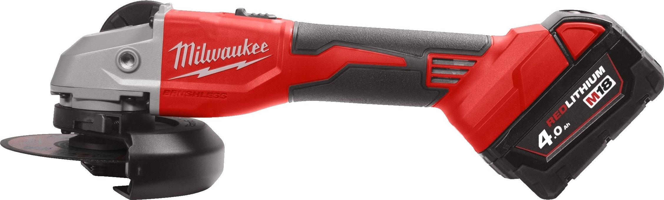 Шліфмашина кутова акумуляторна Milwaukee M18 BLSAG125X-402X 125мм 18В 2x4Ач (4933492644)фото