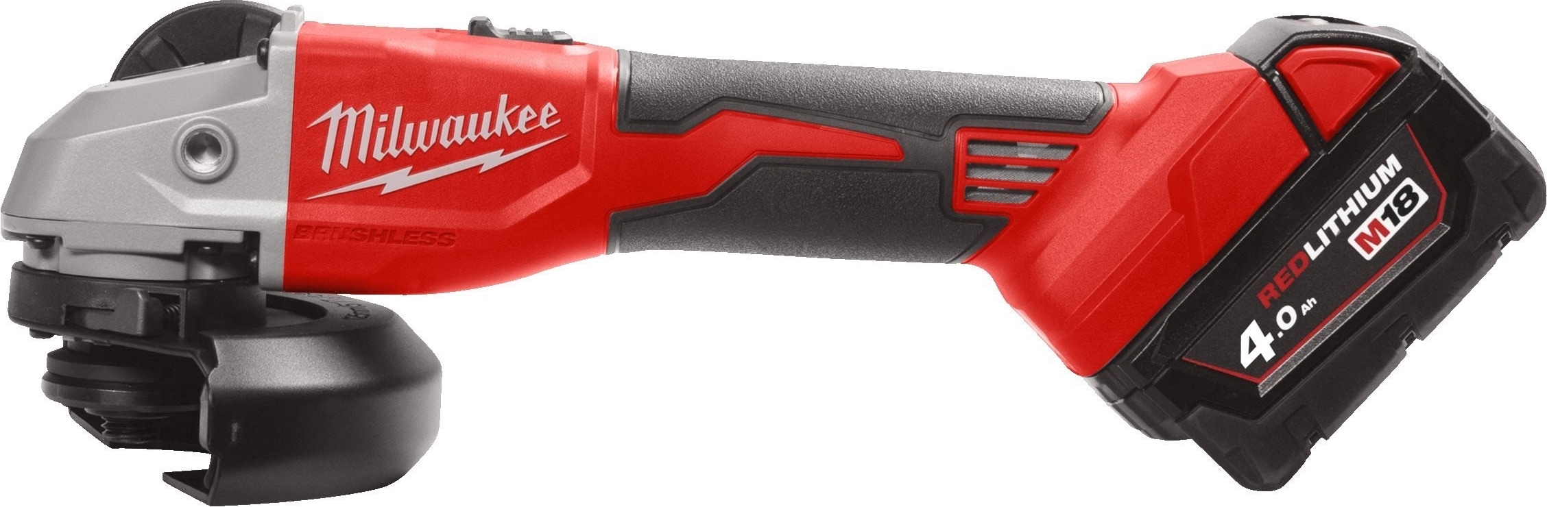 Шліфмашина кутова акумуляторна Milwaukee M18 BLSAG125X-402X 125мм 18В 2x4Ач (4933492644)фото