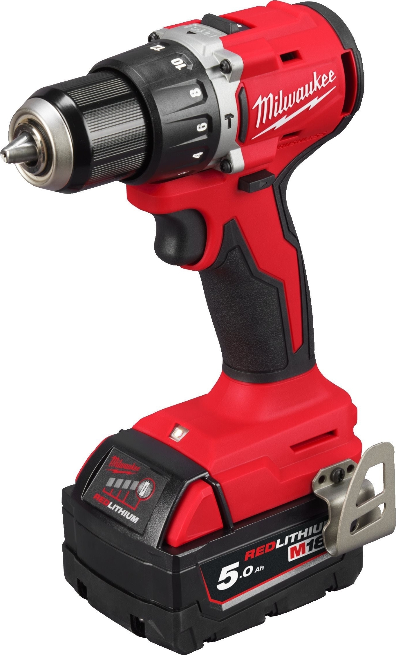 Шуруповерт-дриль акумуляторний Milwaukee M18 BLPDRC-502C 18В 2х5Ач (4933492826)фото3