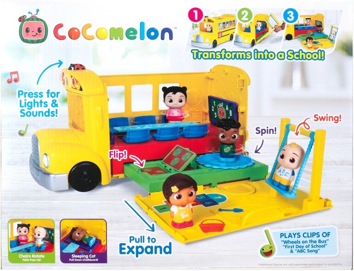 Игровой набор CoComelon Vehicle Школьный автобус трансформер (CMW0509) фото 18