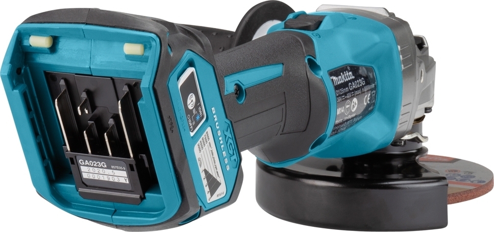 Шлифмашина угловая аккумуляторная Makita XXGT 40 V MAX GA023GM201, 125мм, 36В 2х4Ач (GA023GM201) фото 7