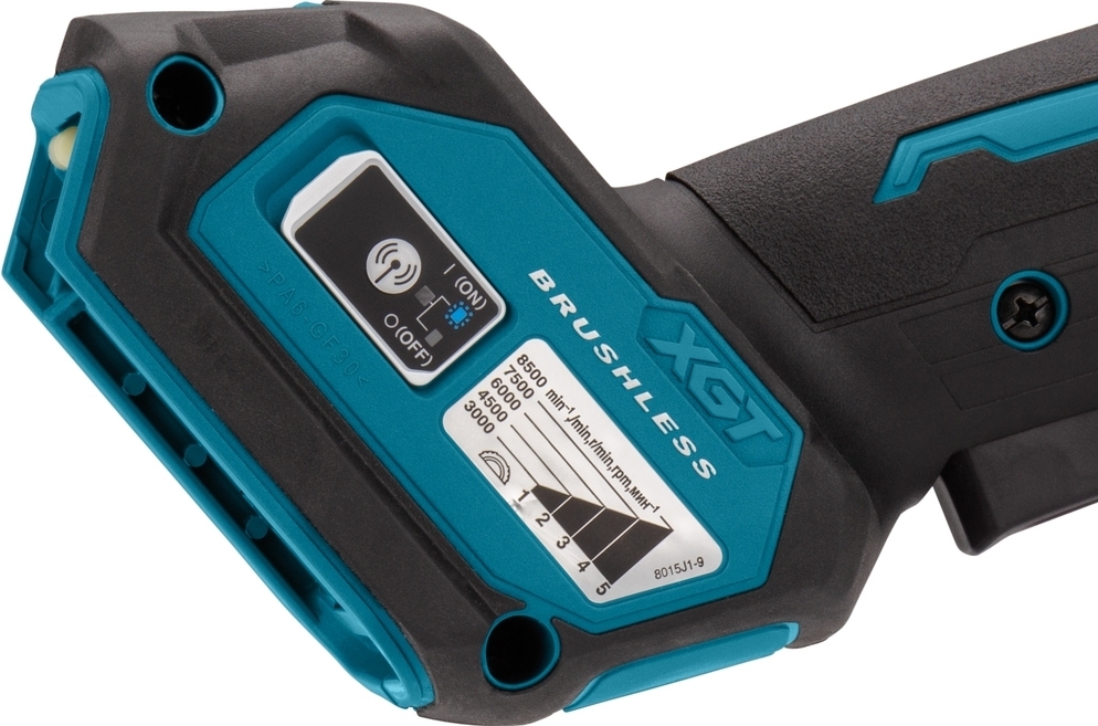 Шлифмашина угловая аккумуляторная Makita XXGT 40 V MAX GA023GM201, 125мм, 36В 2х4Ач (GA023GM201) фото 8