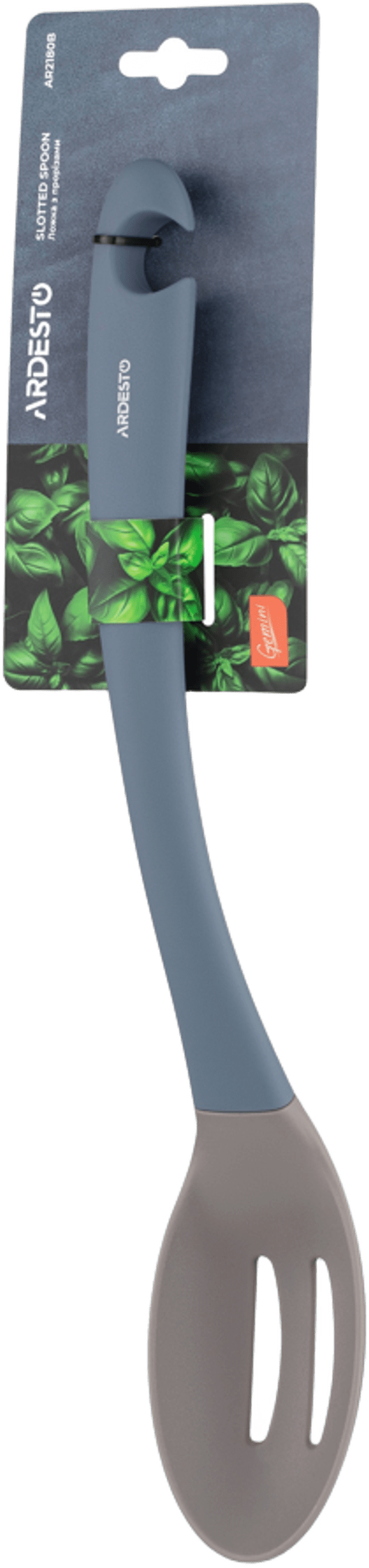 Ложка-шумовка ARDESTO Gemini, 34.2см, нейлон, серо-синий (AR2180B) фото 5