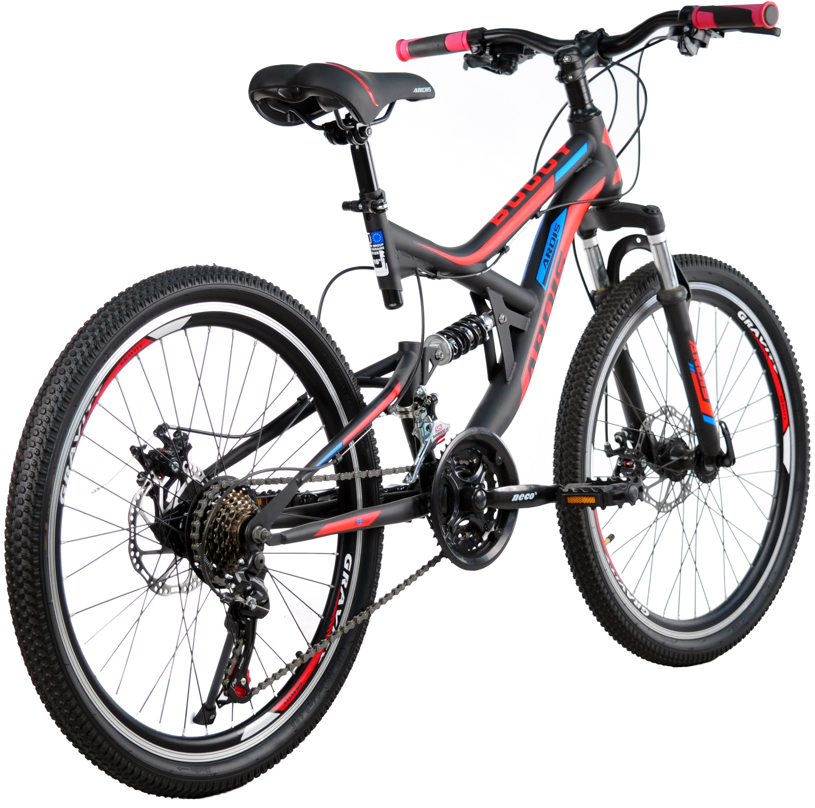 Велосипед Ardis Buggy 24" 16" 2020 черно-красный (0211) фото 3