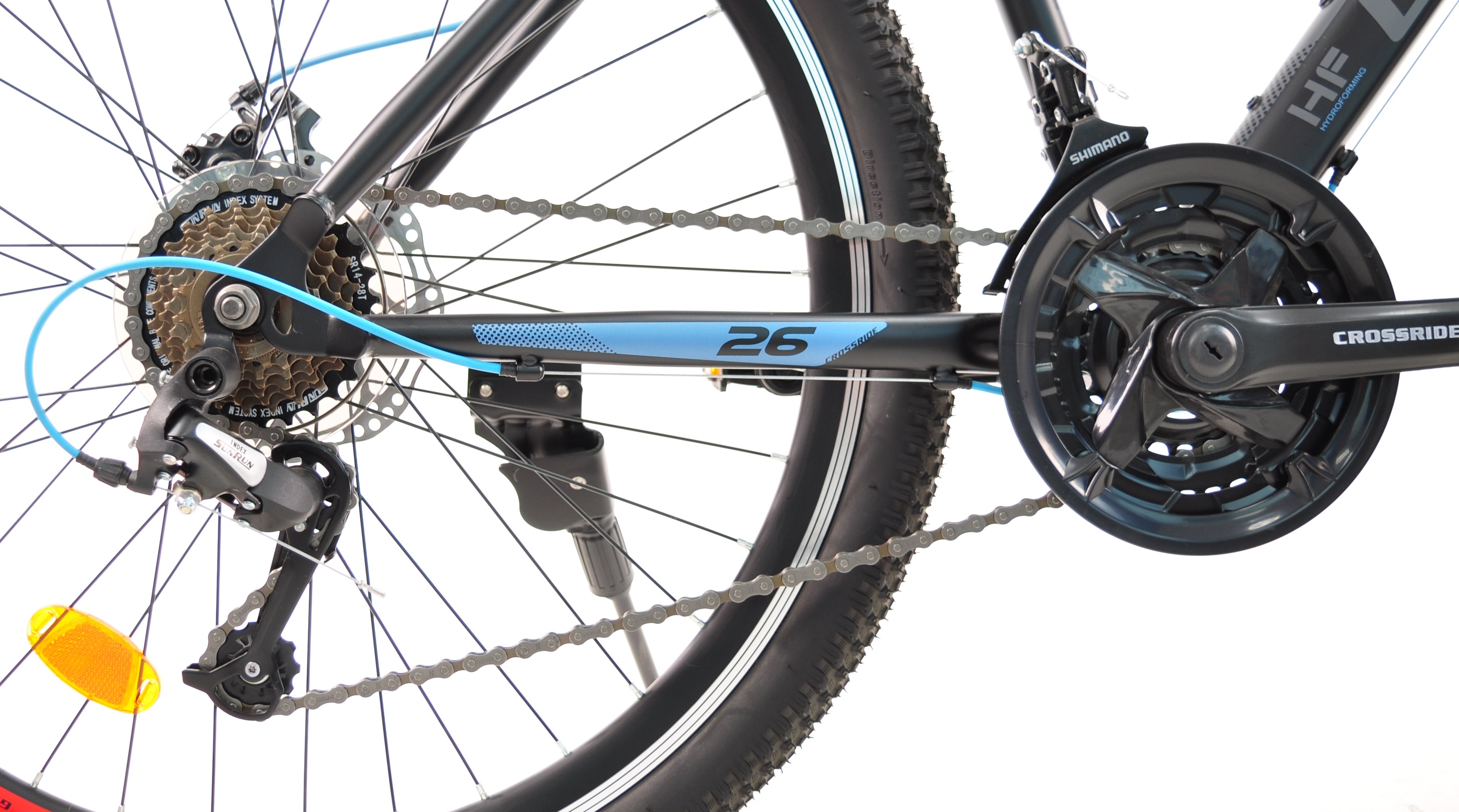Велосипед Crossride Faith 26" 15" 2021 черно-голубой (0232-Б-15) фото 3