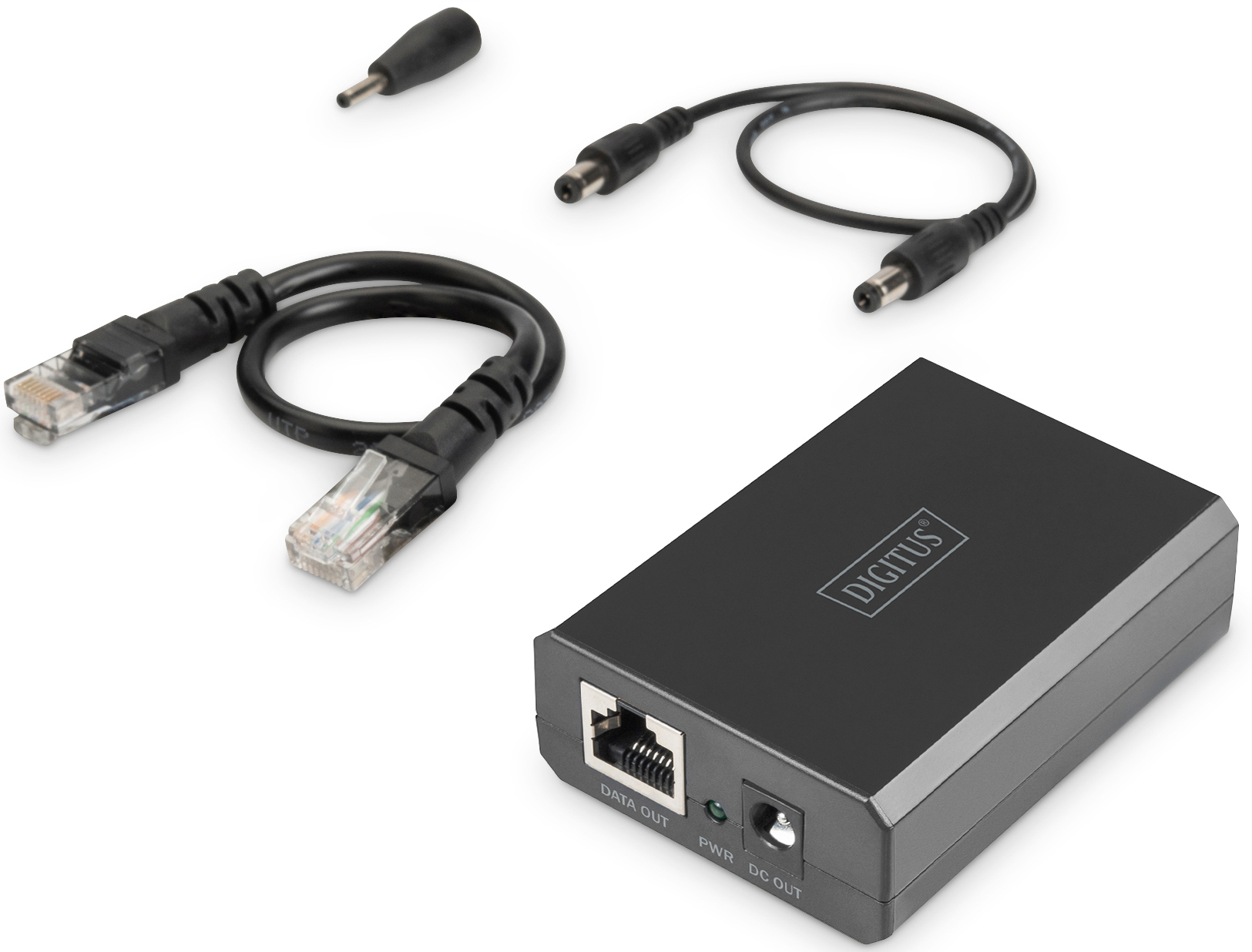 Розгалужувач DIGITUS Gigabit Ethernet PoE splitter, 51W (DN-95211)фото