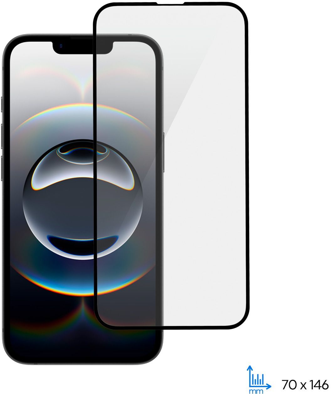 Захисне скло 2E для Apple iPhone 16e(6.1), 2.5D FCFG, (1 Pack), black border (2E-IP-16E.-6.1-SMFCFG-BB)фото2