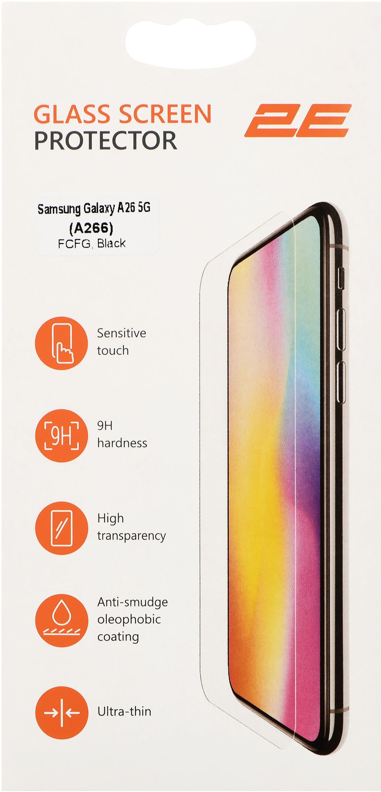 Захисне скло 2E для Samsung Galaxy A26 5G (A266), 2.5D FCFG, (1 Pack), Black border (2E-G-A26-SMFCFG-BB)фото3