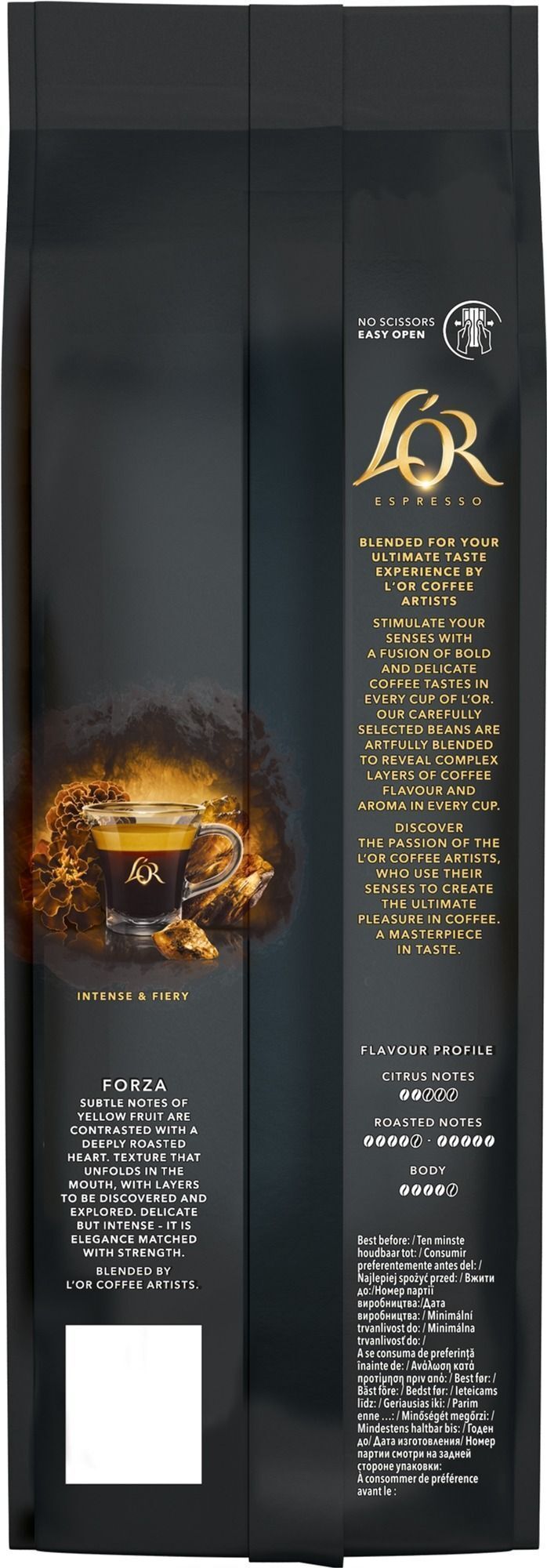 Кофе L`OR зерна Espresso Forza, 500г, 100% арабика фото 3