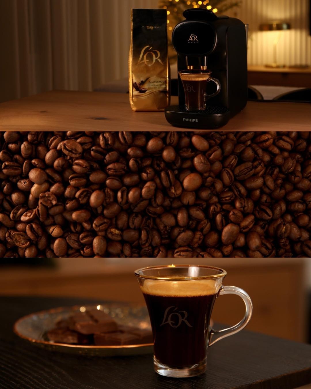 Кофе L`OR зерна Crema Absolute Classic, 500г, купаж арабика/робуста фото