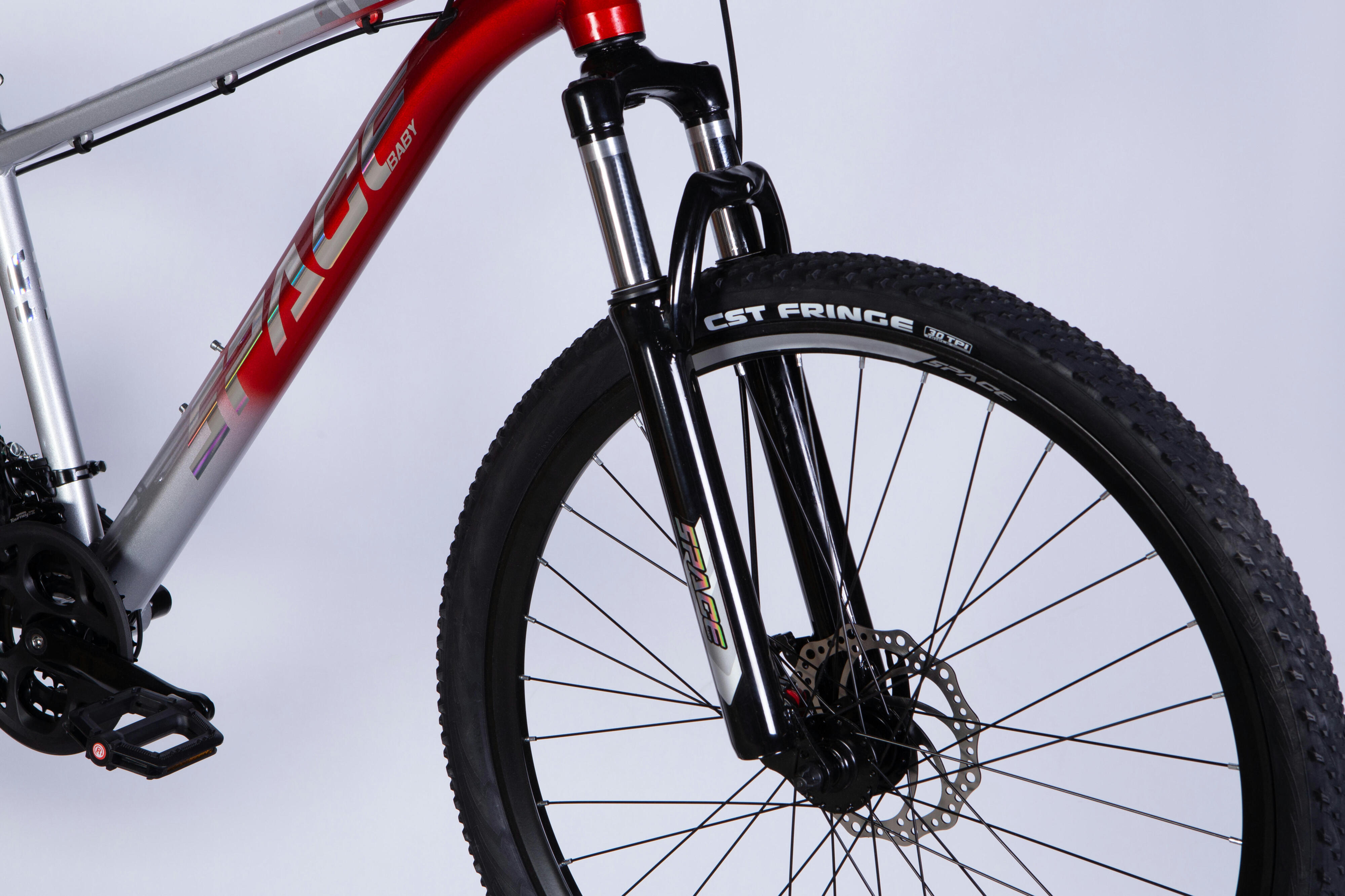 Велосипед Space Phaeton AL 27.5" 2025 DD FR 17" серебристо-красный фото 4