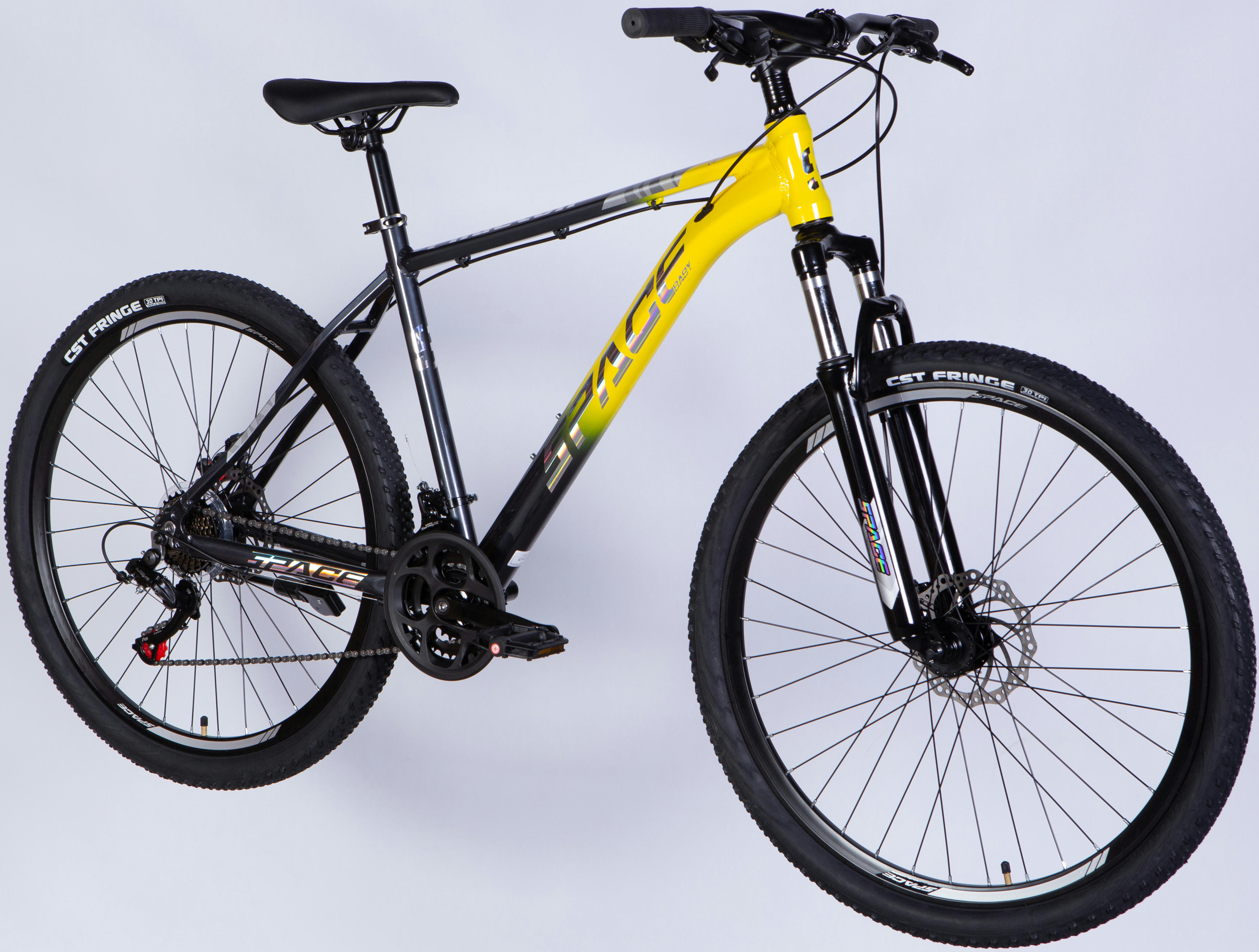 Велосипед Space Phaeton AL 27.5" 2025 DD FR 19" серо-желтый фото 2