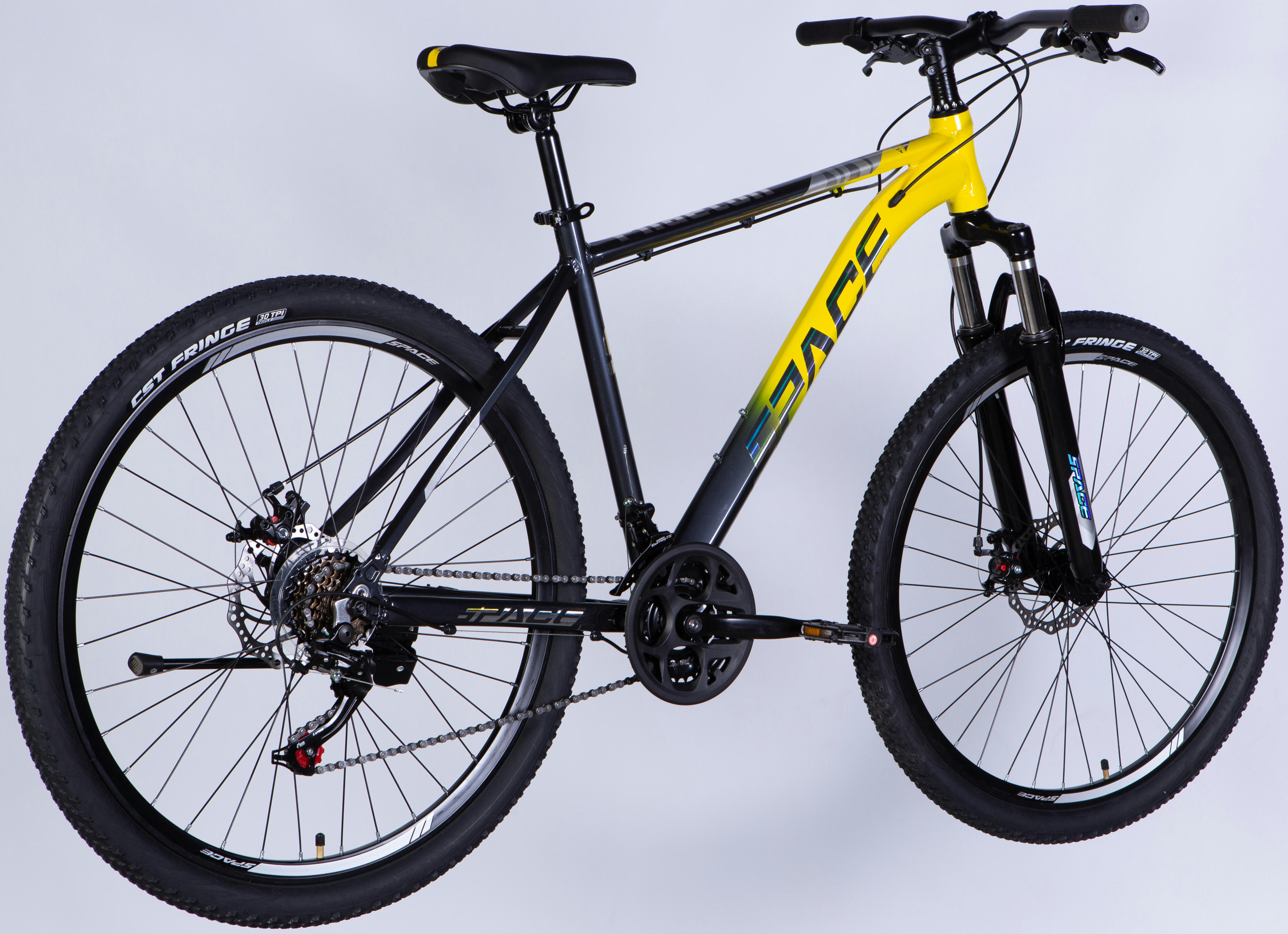 Велосипед Space Phaeton AL 27.5" 2025 DD FR 19" серо-желтый фото 3