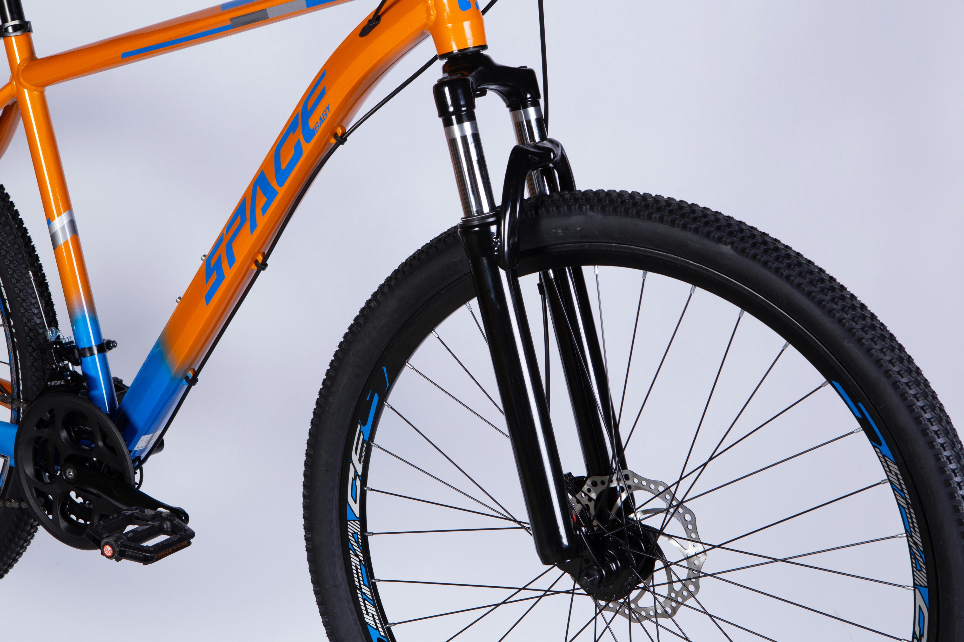 Велосипед Space Mercury AL 29" 2025 DD FR 18" оранжево-синий фото 