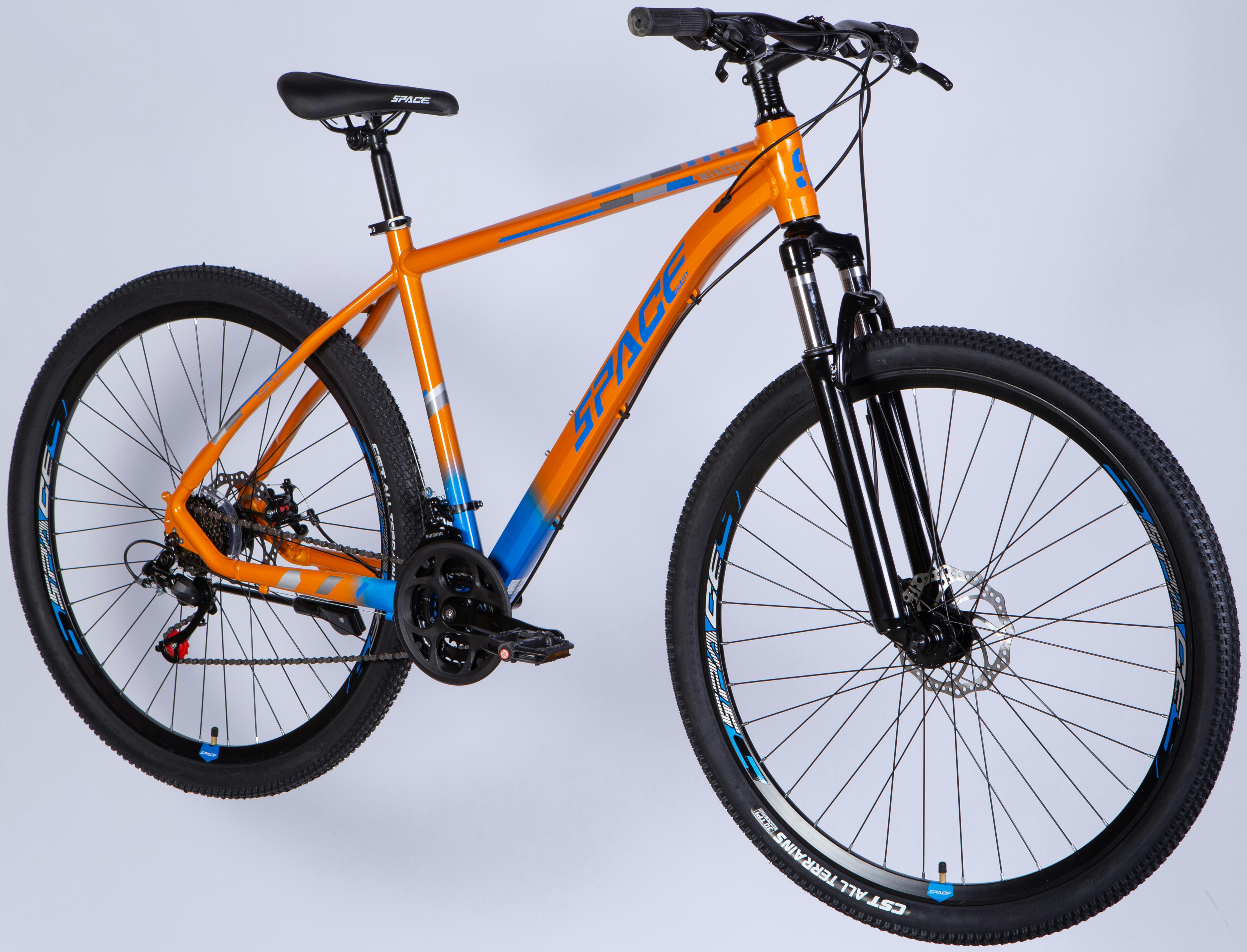 Велосипед Space Mercury AL 29" 2025 DD FR 18" оранжево-синий фото 