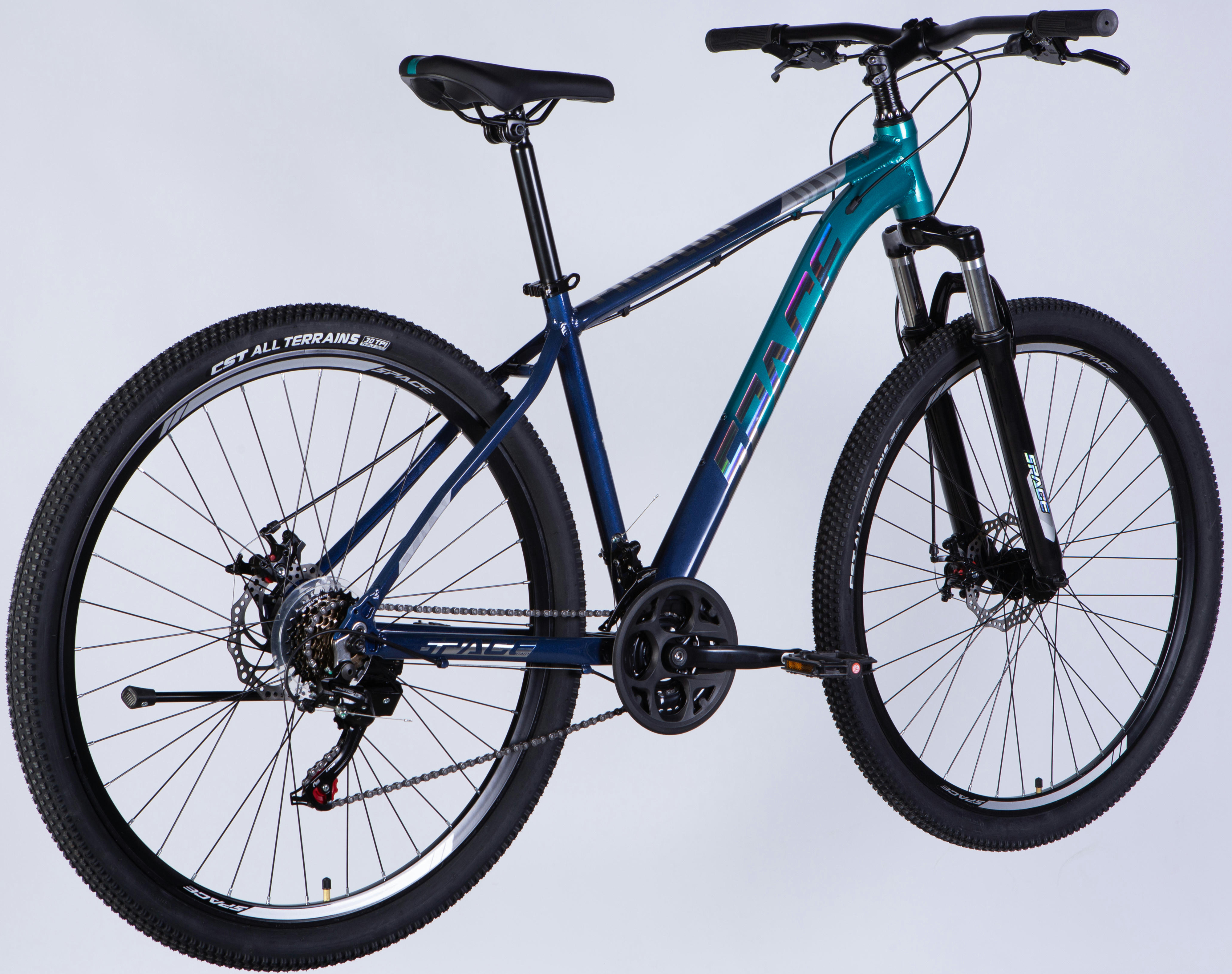 Велосипед Space Phaeton AL 29" 2025 DD FR 18" синьо-зеленийфото