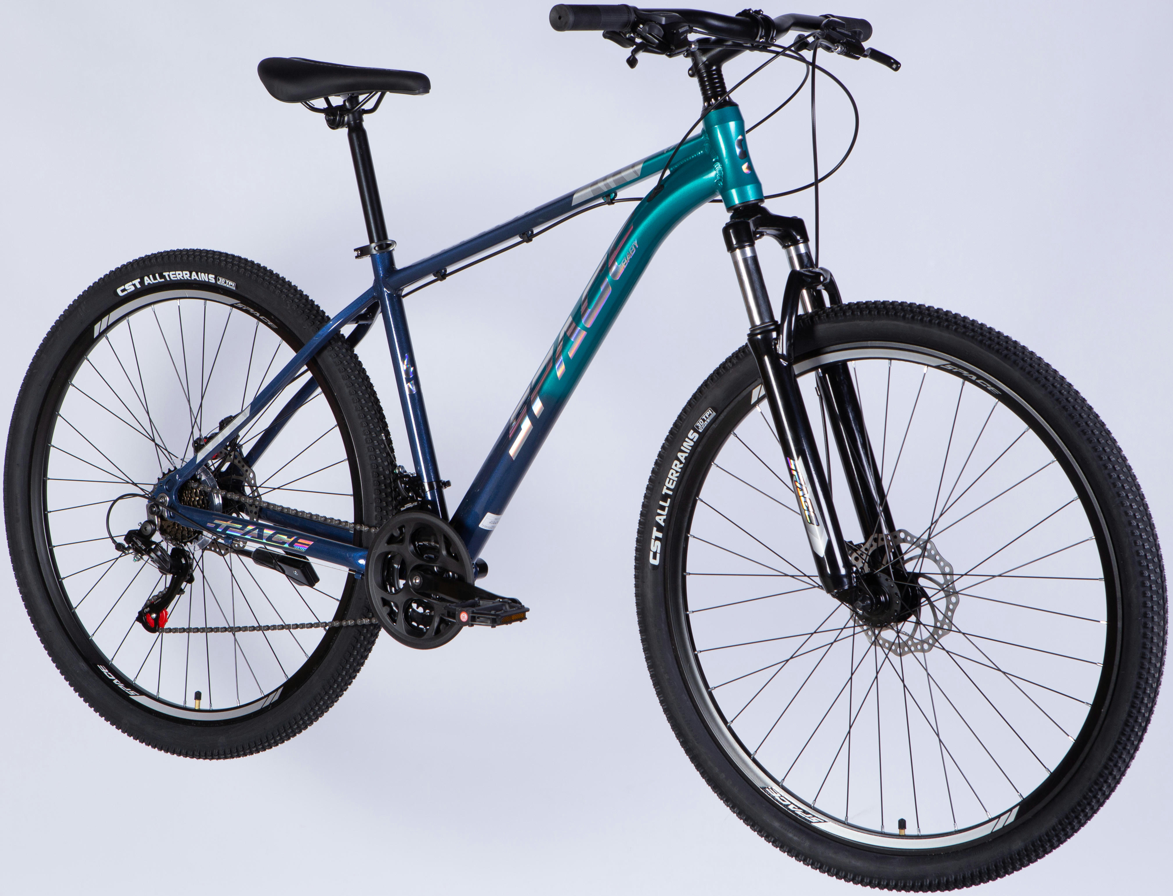 Велосипед Space Phaeton AL 29" 2025 DD FR 18" синьо-зеленийфото