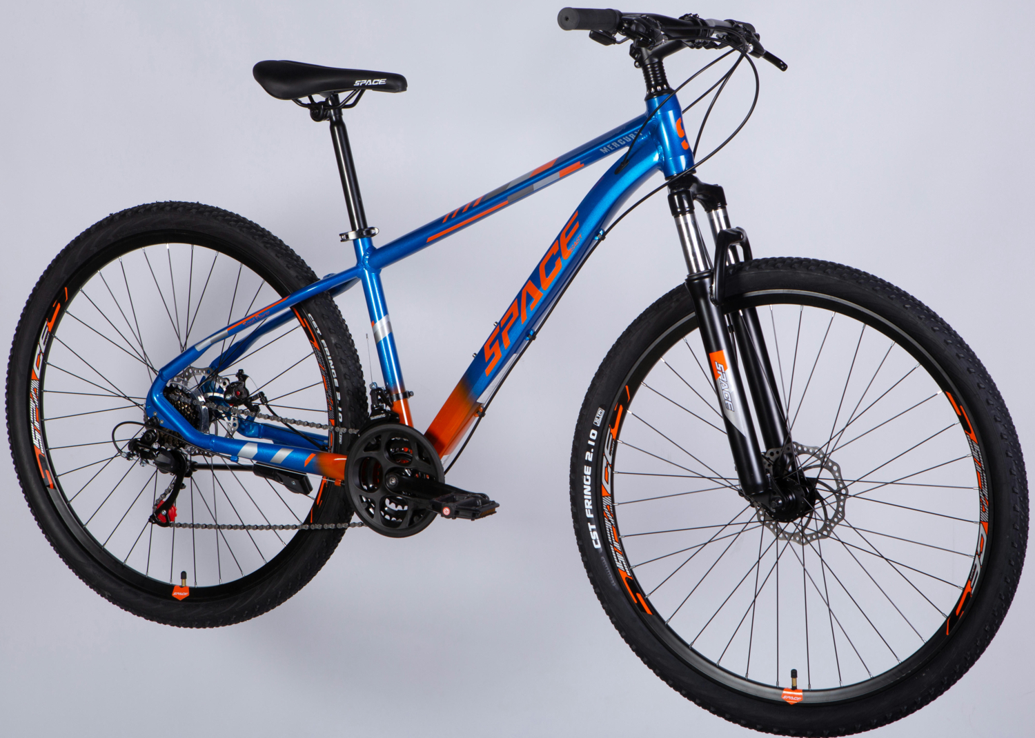 Велосипед Space Mercury AL 29" 2025 DD FR 16" сине-оранжевый (матовый) фото