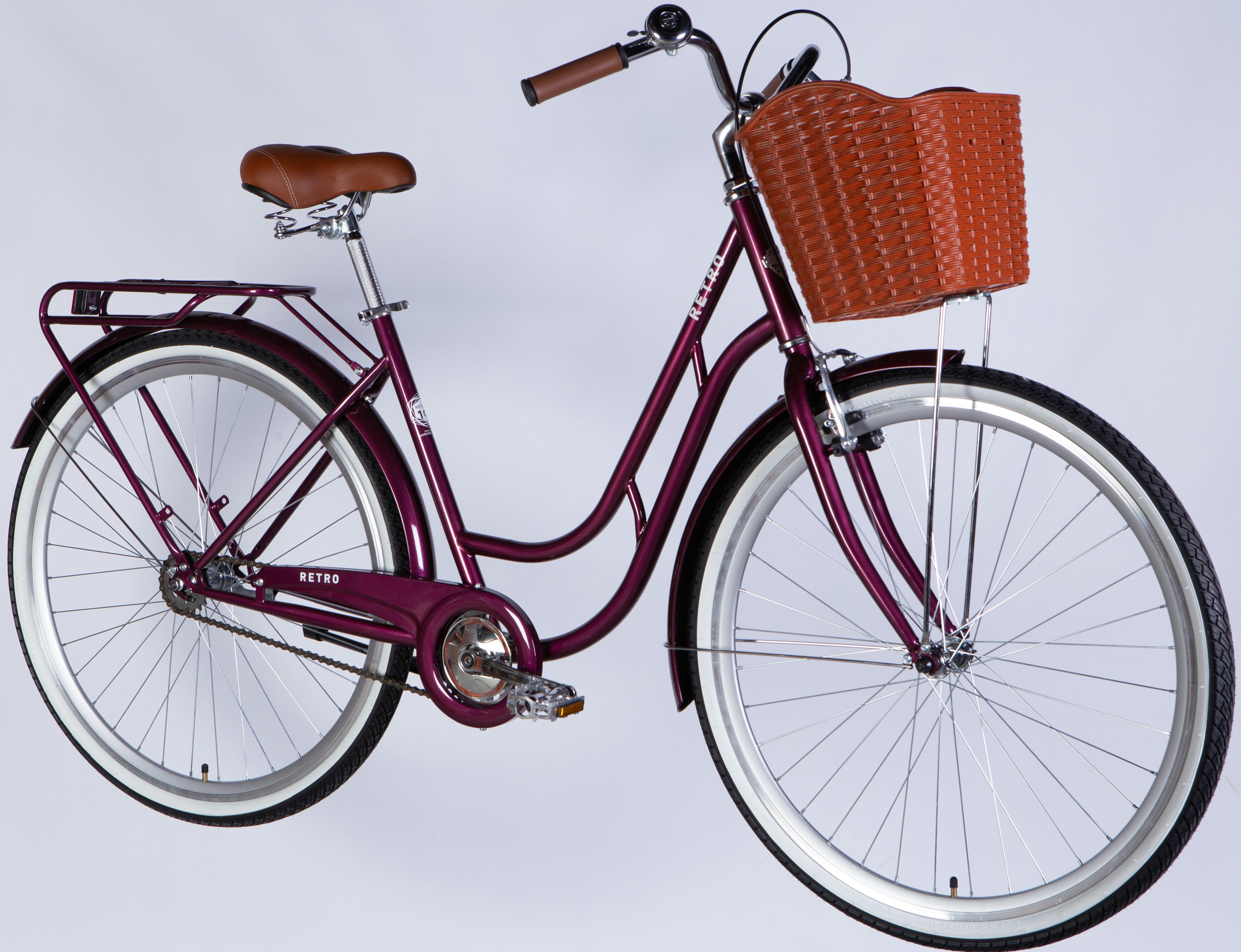 Велосипед Dorozhnik Retro ST 28" 2025 Velosteel 19" малиновый фото 