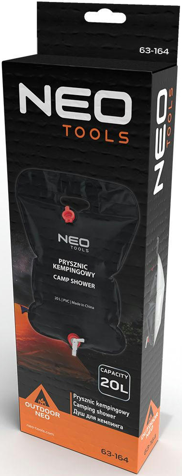 Кемпинговый душ Neo Tools, ПВХ, 20л, черный, 0.3 кг фото 8