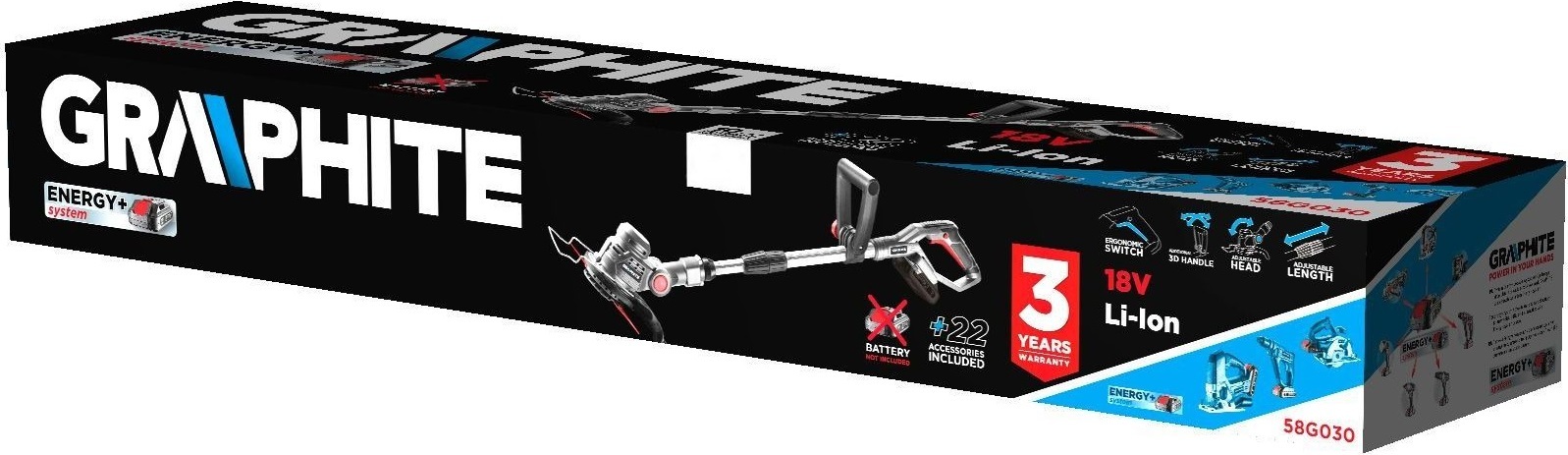 Триммер садовый аккумуляторный GRAPHITE Energy+ 18В (без АКБ и ЗУ), (58G030) фото 10