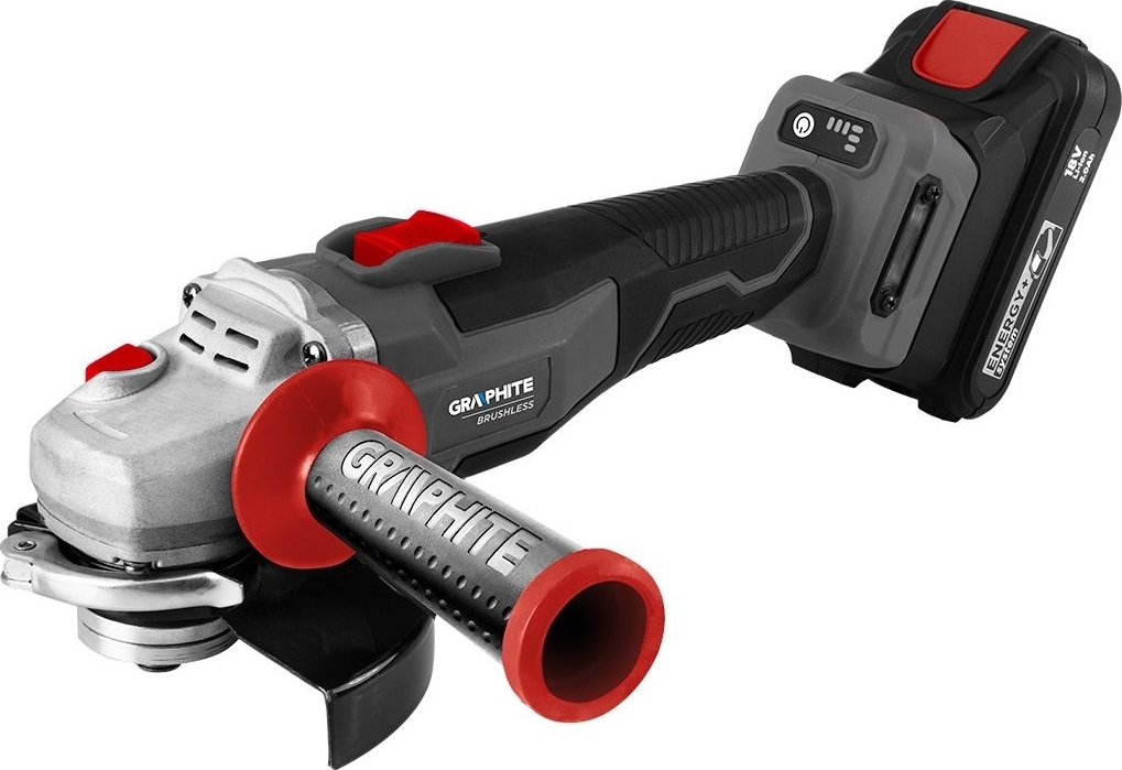 Шліфмашина кутова акумуляторна GRAPHITE Energy+ 18В 125 мм (без АКБ та ЗП), (58GE142)фото