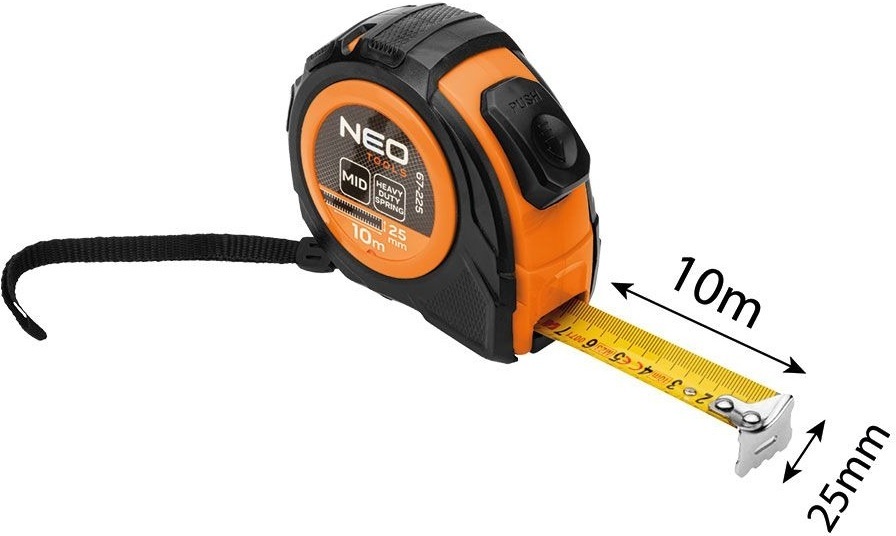 Рулетка Neo Tools 10м, 25мм (67-225) фото