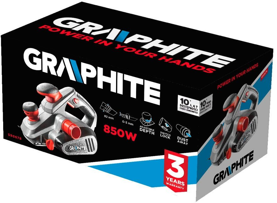 Рубанок GRAPHITE 850Вт (59G678) фото 11