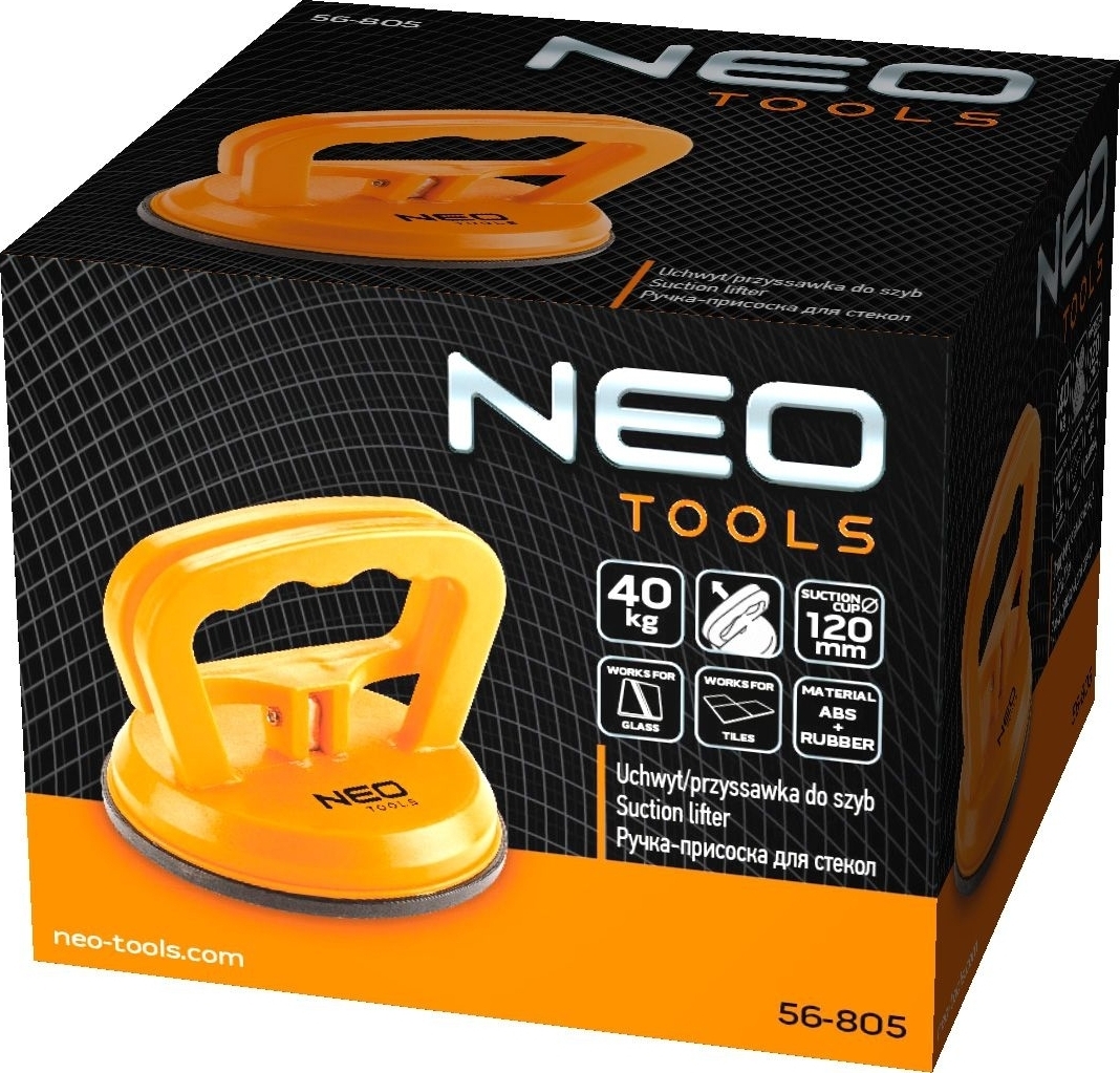 Присоска вакуумная Neo Tools, одинарная, пластиковый корпус, диаметр 120мм (56-805) фото
