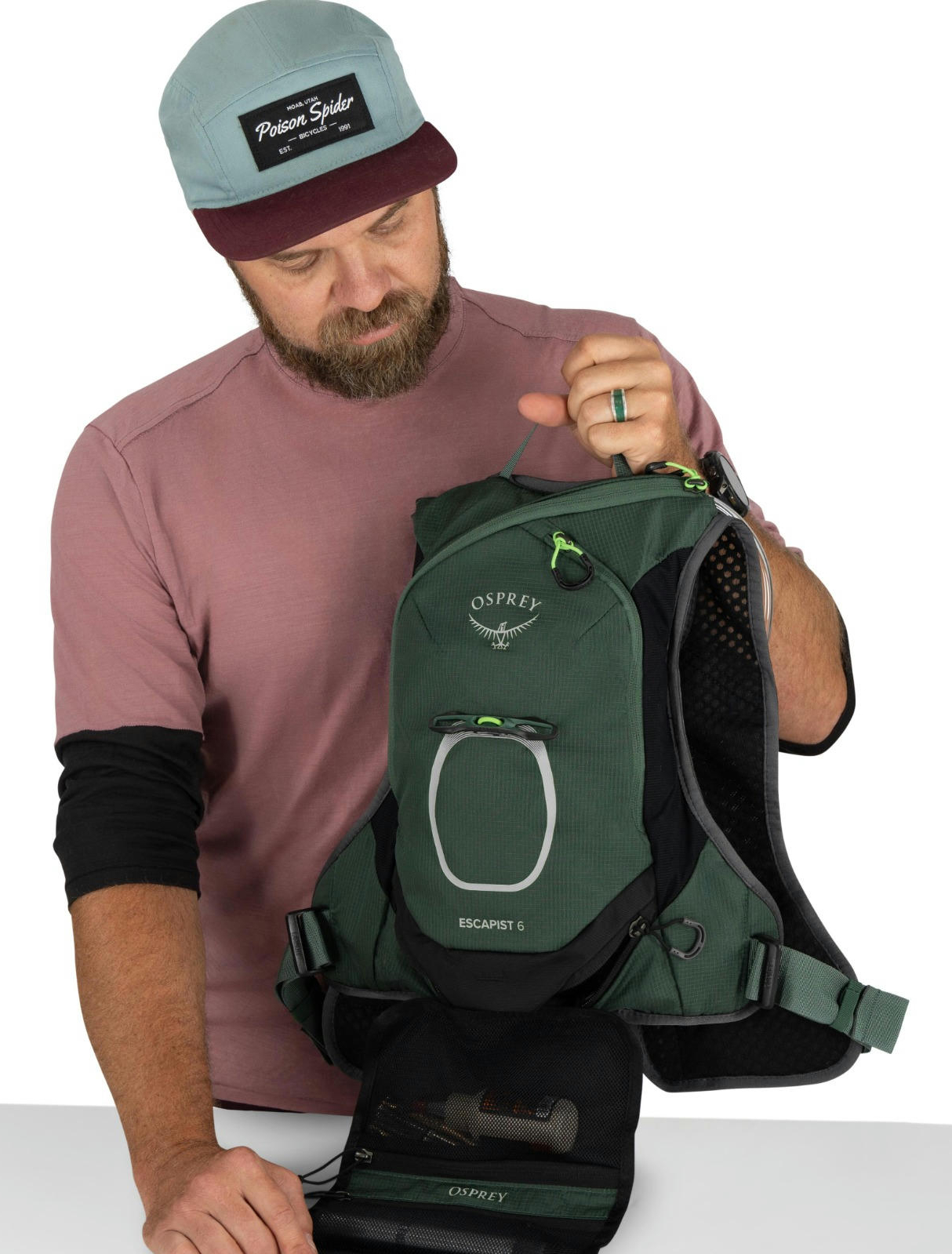 Рюкзак Osprey Escapist Velocity 6 tundra green/botanica L/XL зеленый фото 9