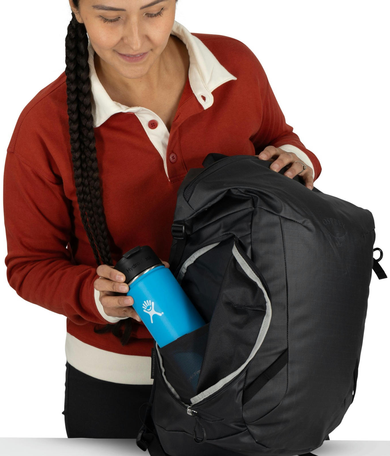 Рюкзак Osprey Transporter Zinch raven black O/S чорнийфото8