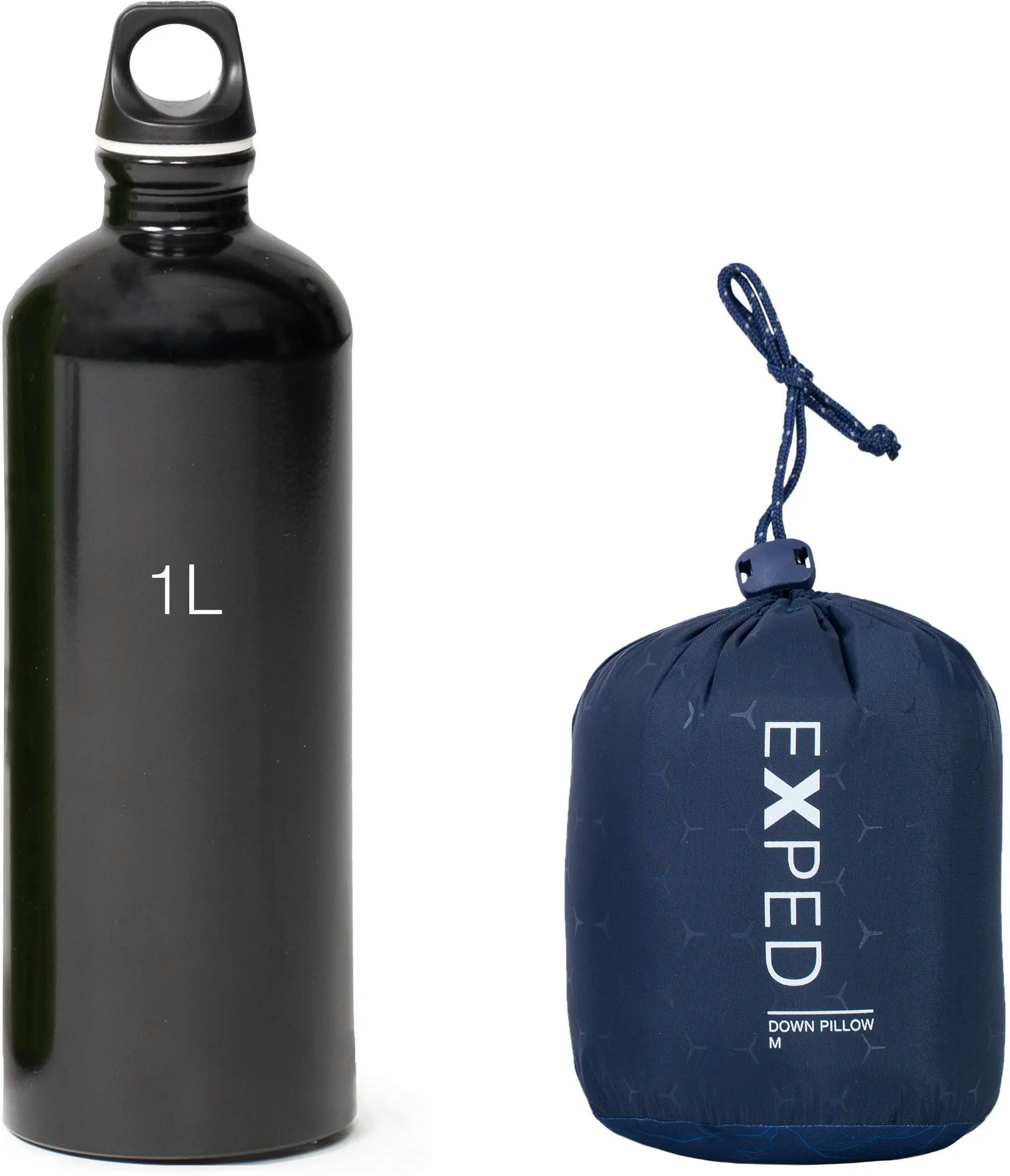 Подушка Exped DOWN PILLOW M navy mountain темно-синяя фото 4