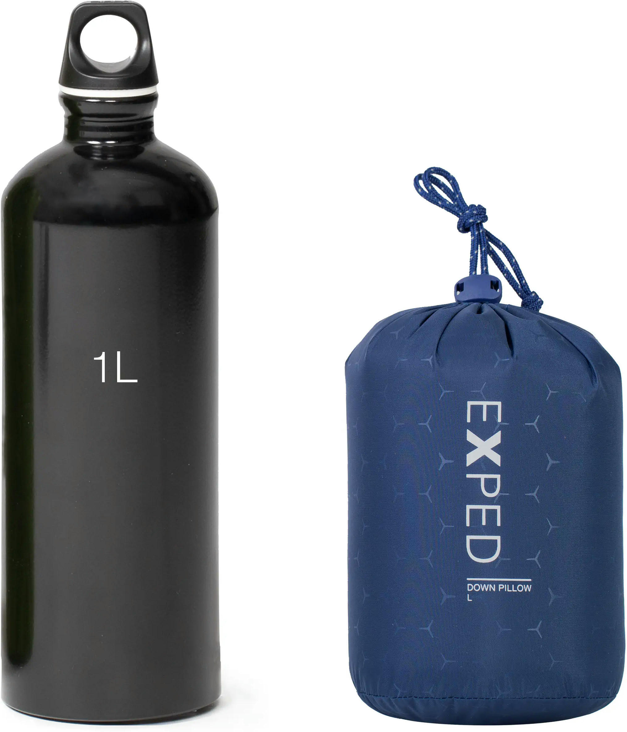 Подушка Exped DOWN PILLOW L navy mountain темно-синяя фото 4