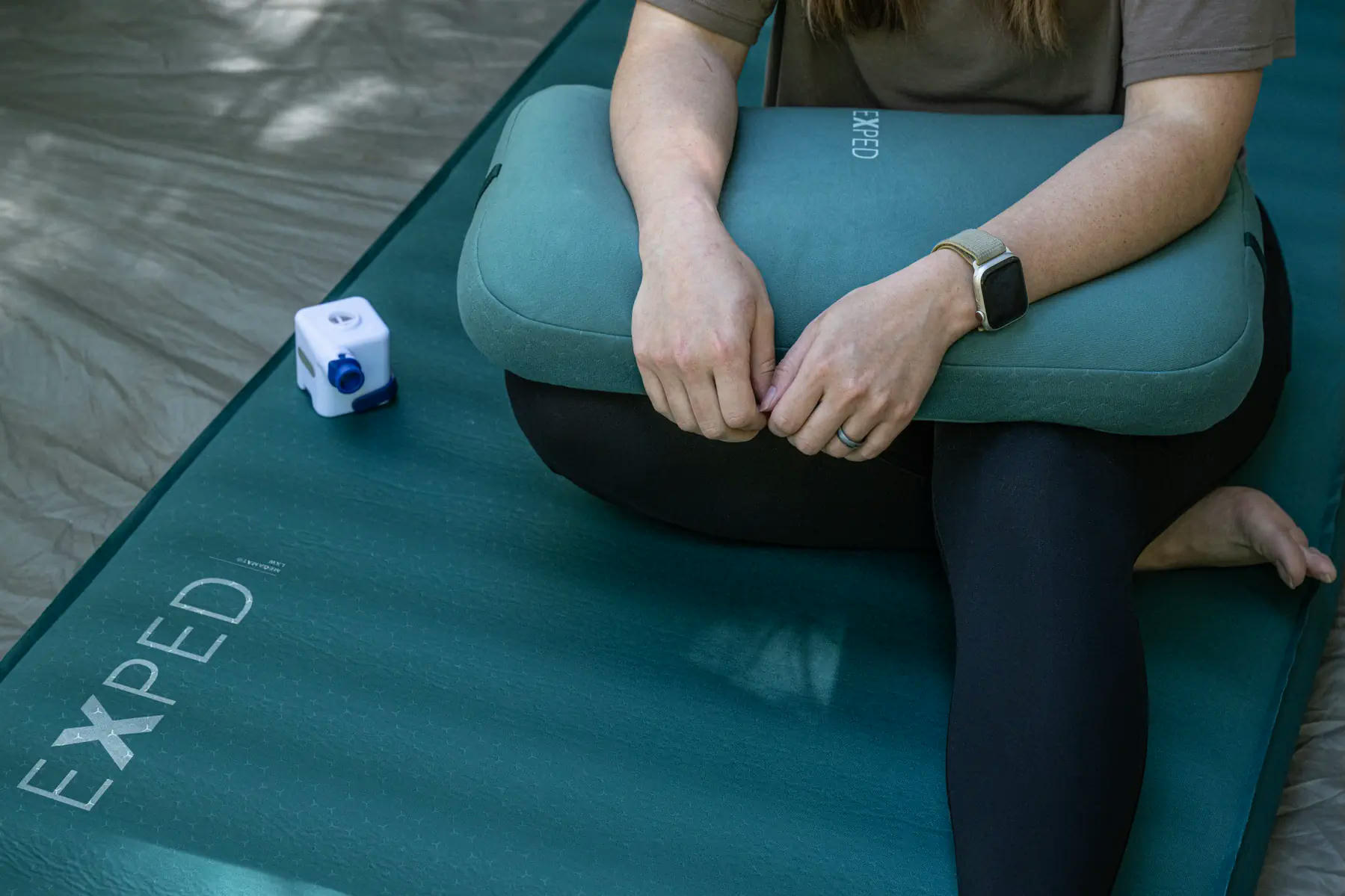 Килимок самонадувний Exped MegaMat LW бірюзовийфото10